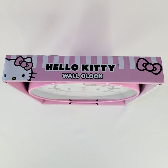 2024 Sanrio Hello Kitty Face Pink Wall Clock Analog Display 9.5" Diameter HK1330 - Picture 4 of 10